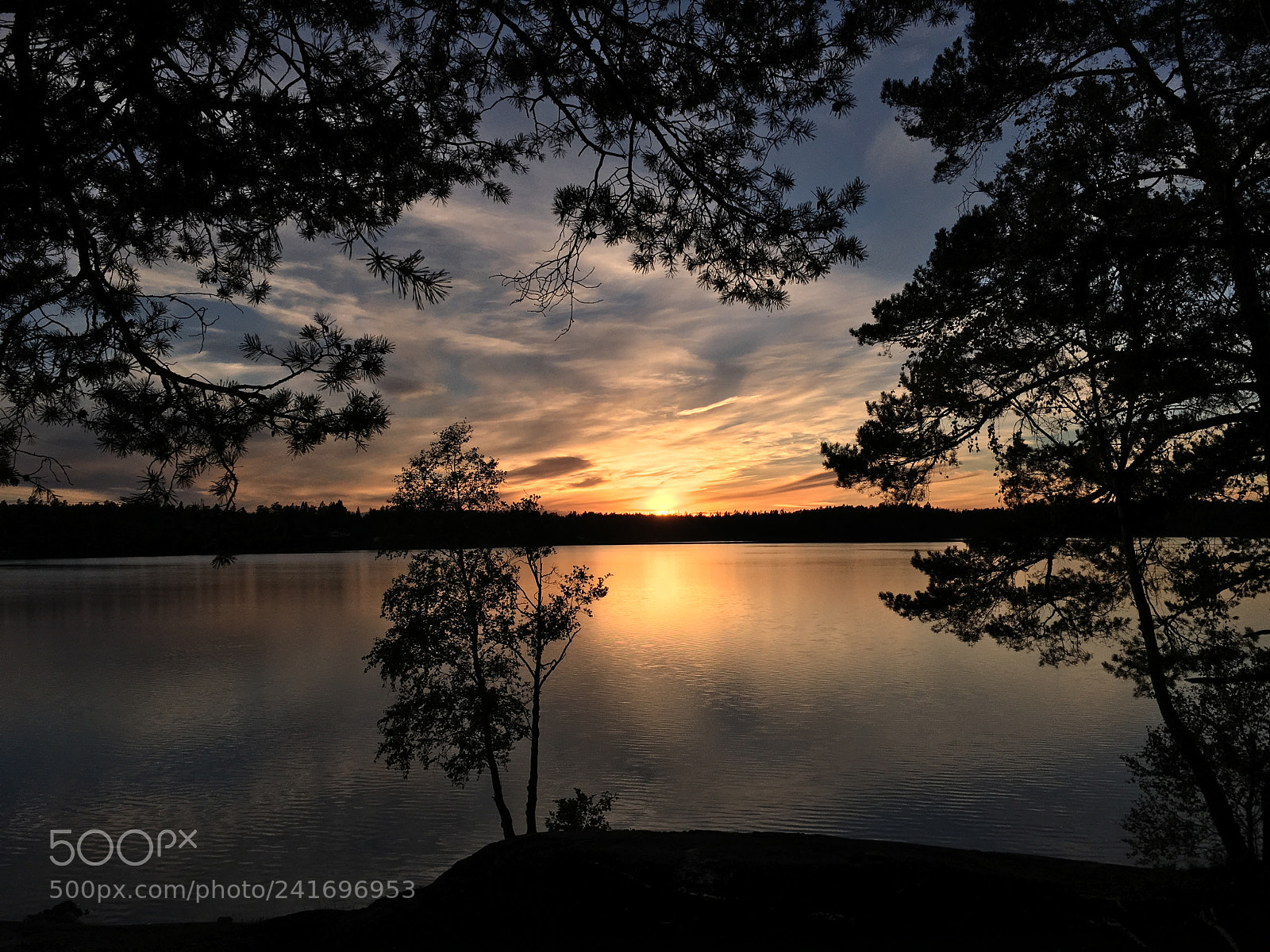 Apple iPhone 6s sample photo. Sunset over lake malmsj photography