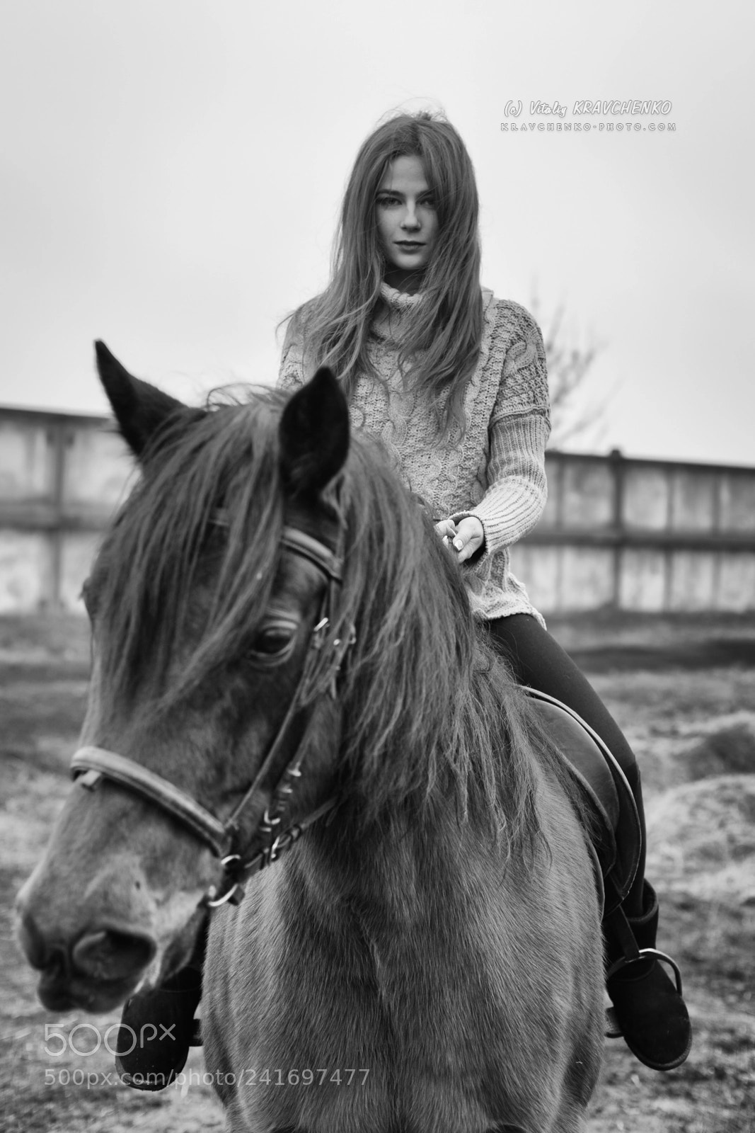 Canon EOS 5D sample photo. Pretty girl on horse photography