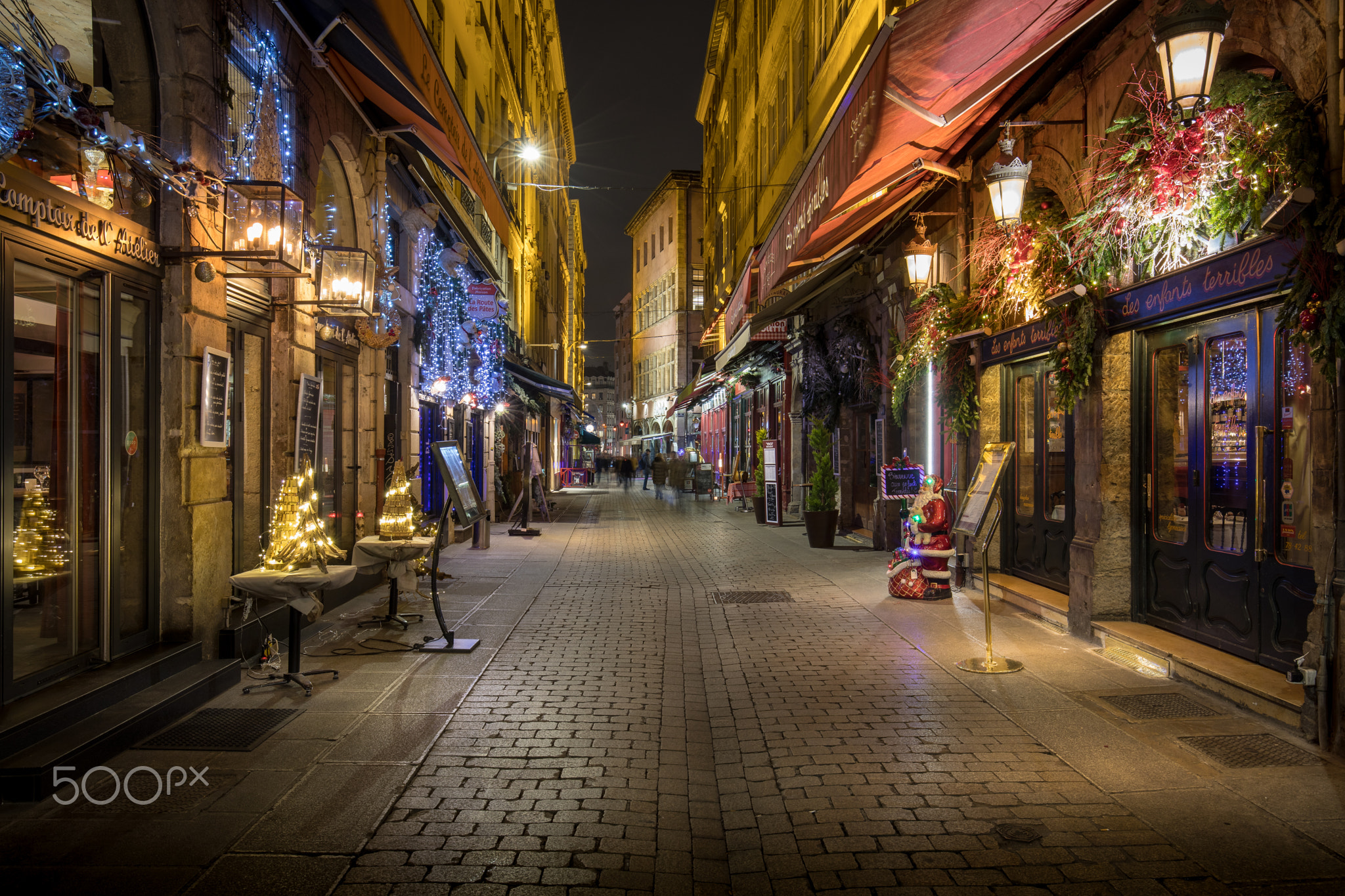 Mercière Street at Christmas in Lyon