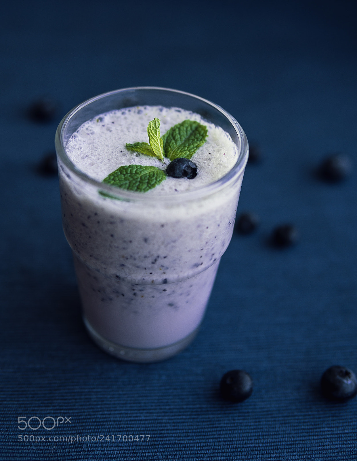 Sony a6300 sample photo. Blueberry smoothie photography