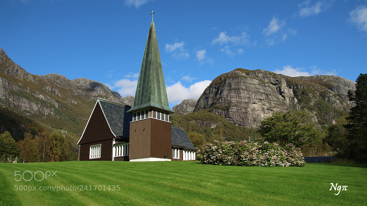 Canon EOS M3 sample photo. Lysebotn chapel photography