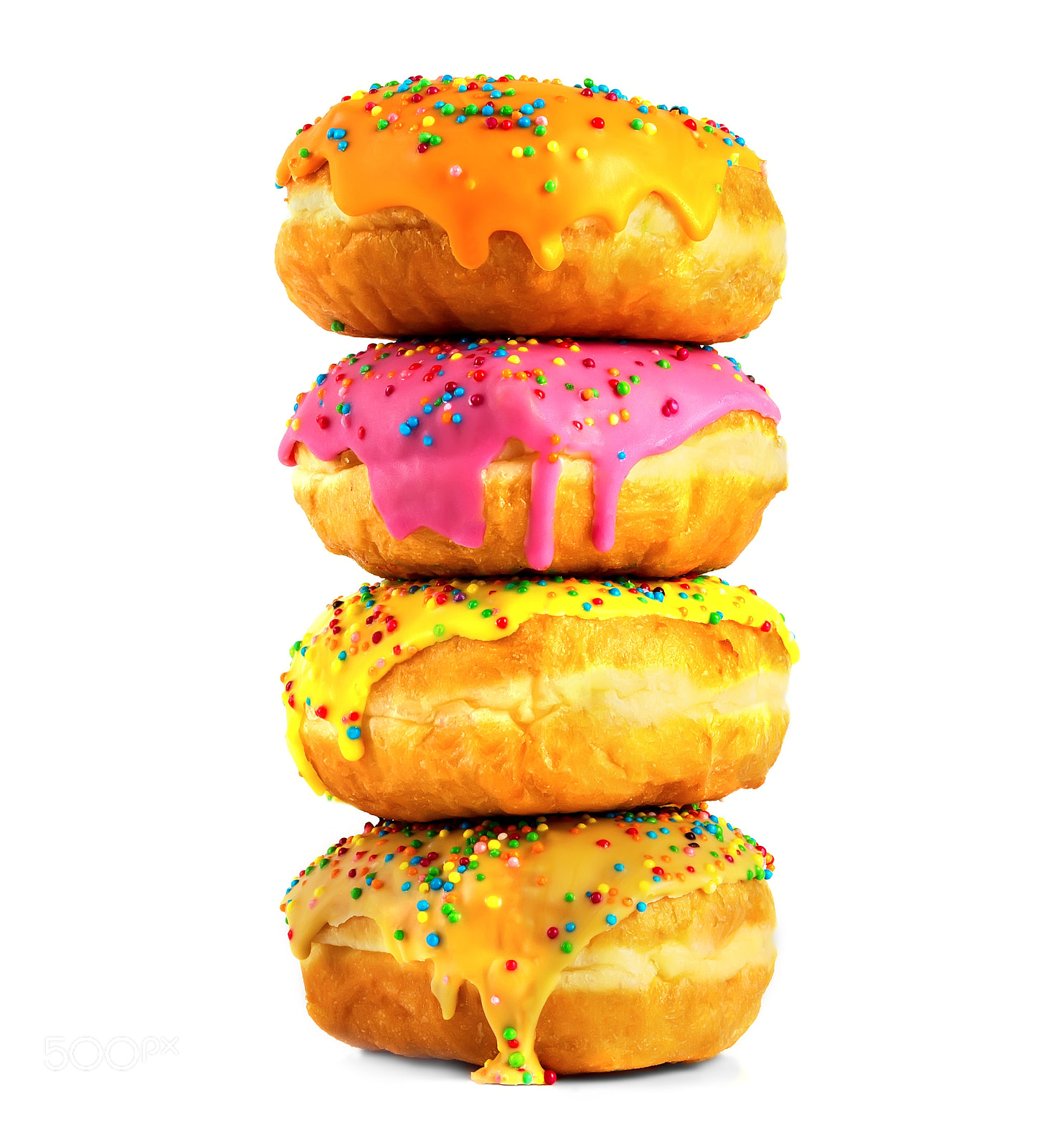 Canon EOS 1200D (EOS Rebel T5 / EOS Kiss X70 / EOS Hi) sample photo. Assorted donuts on white photography