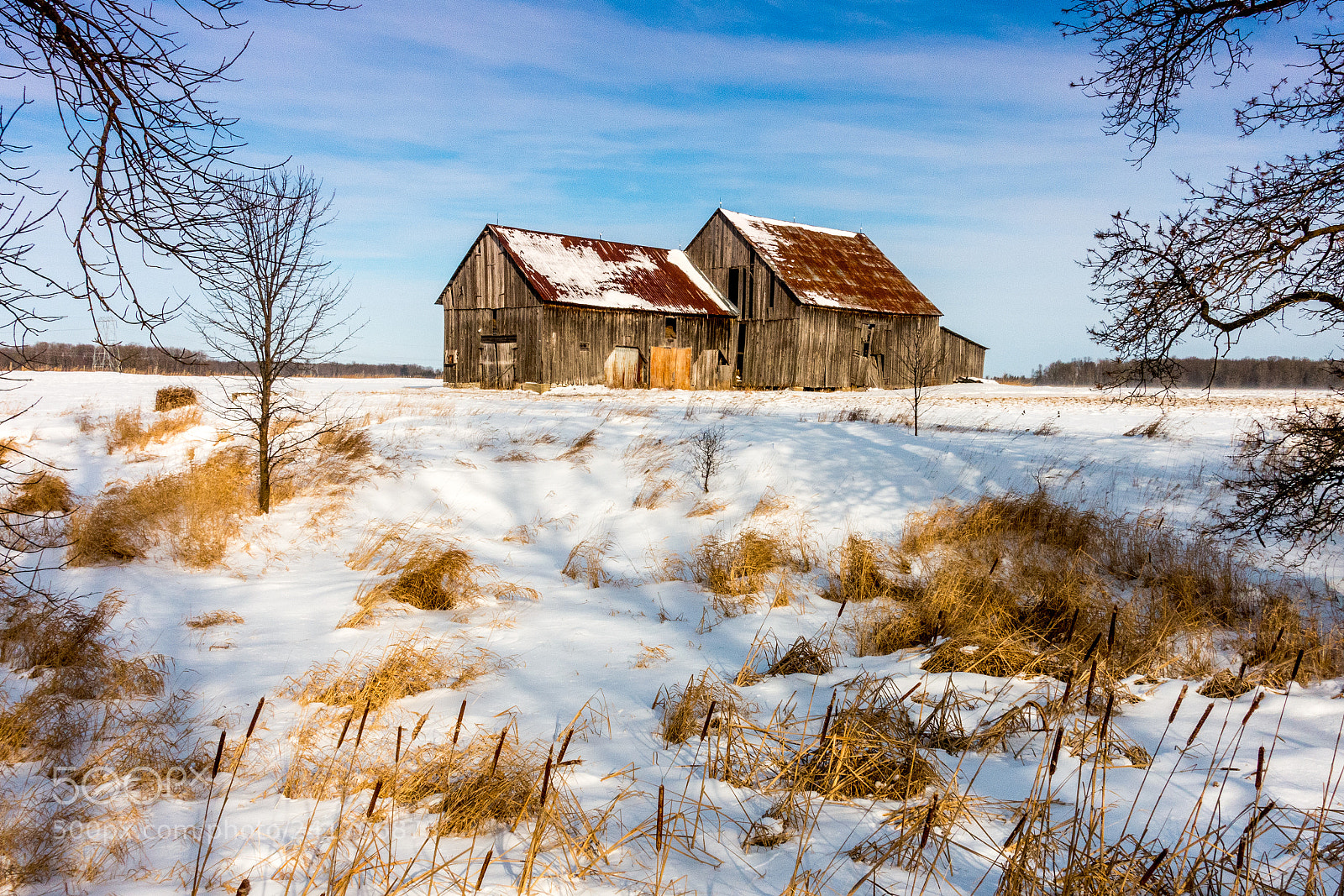 Sony Cyber-shot DSC-RX100 III sample photo. Winter barn ontario photography