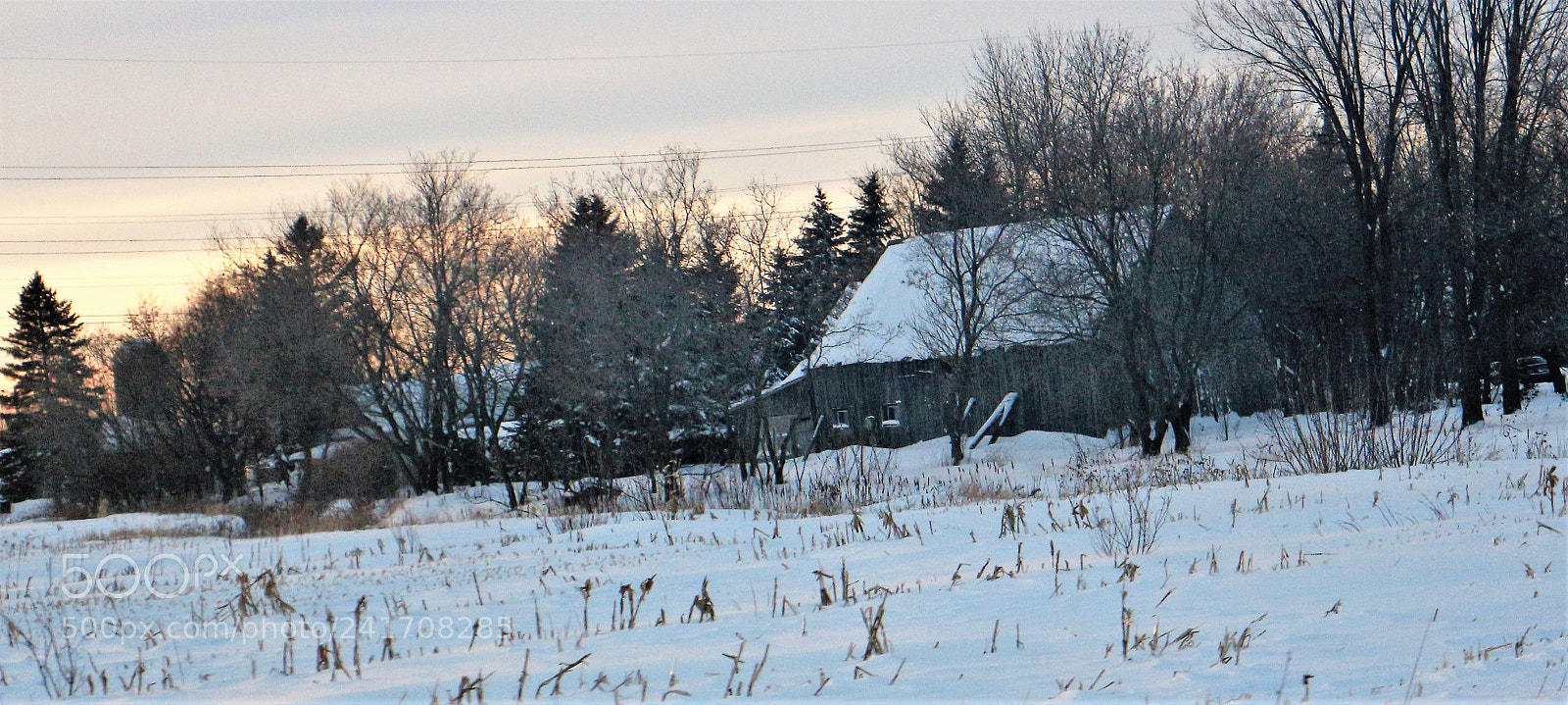 Canon EOS M sample photo. Winter barn photography