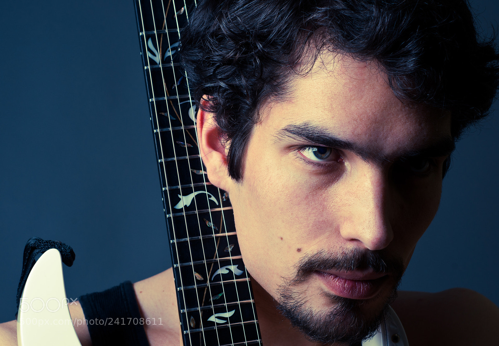 Nikon D300S sample photo. Peter + guitar photography