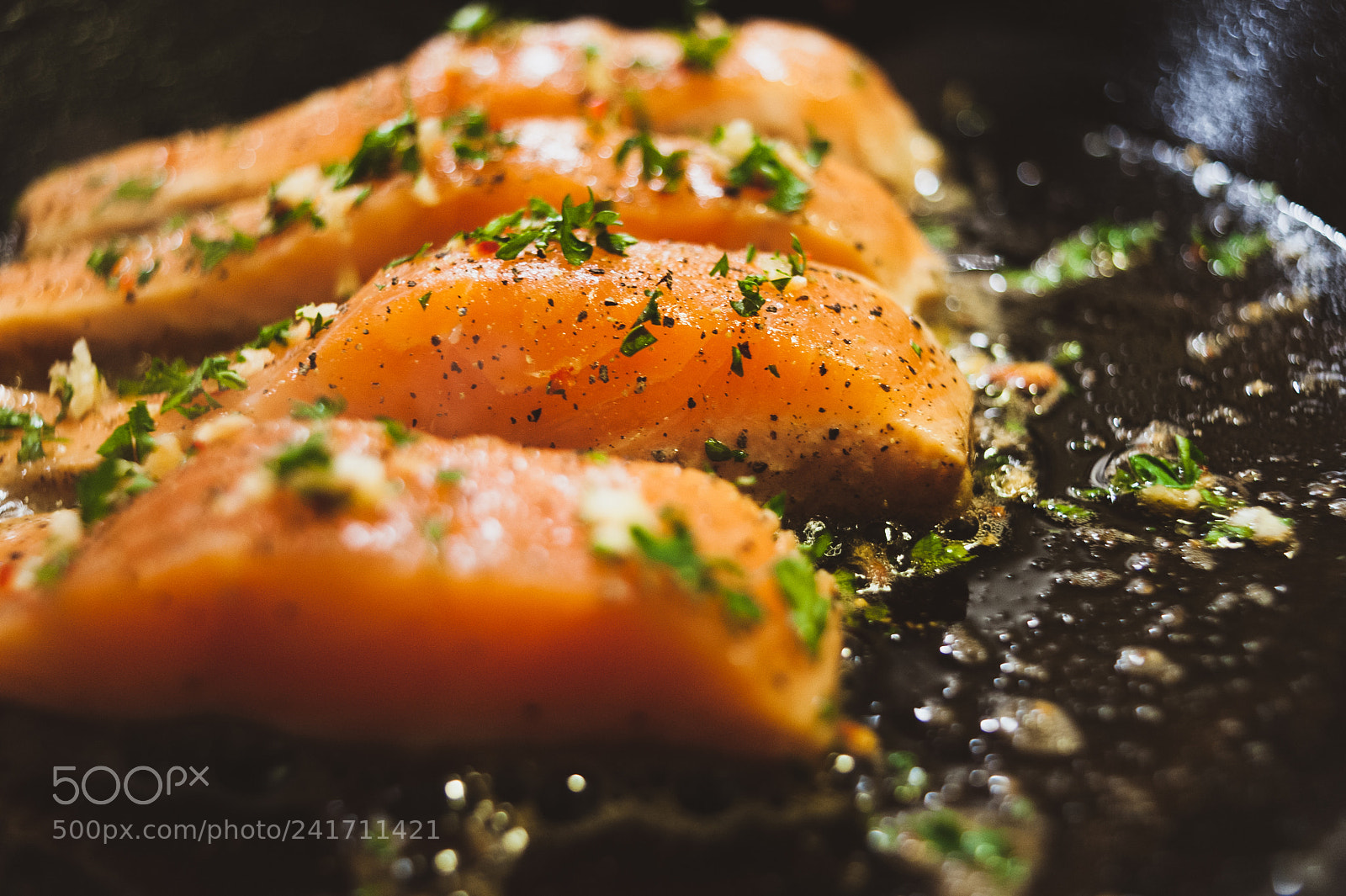 Nikon D700 sample photo. Pan-fried salmon photography