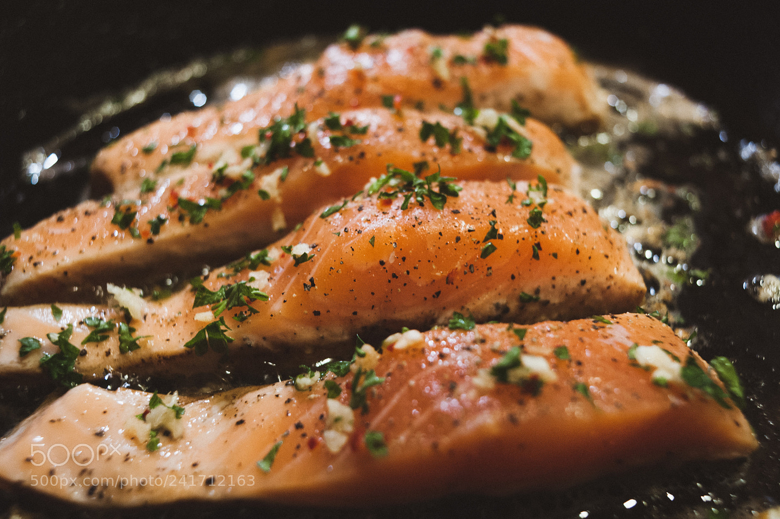 Nikon D700 sample photo. Pan-fried salmon photography