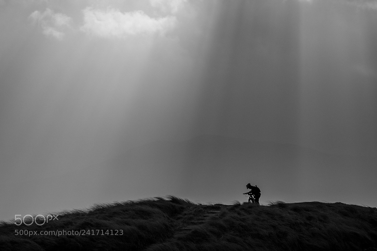 Olympus OM-D E-M5 II sample photo. Cyclist on llandwyn island photography