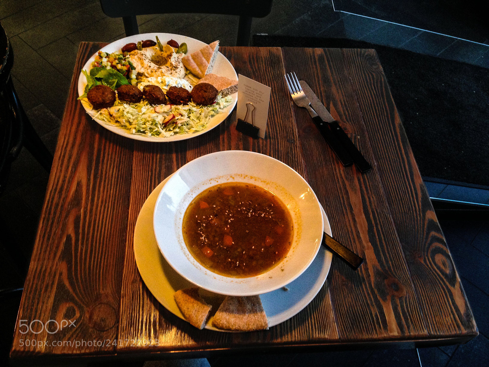 Apple iPhone 5 sample photo. Falafel &soup photography