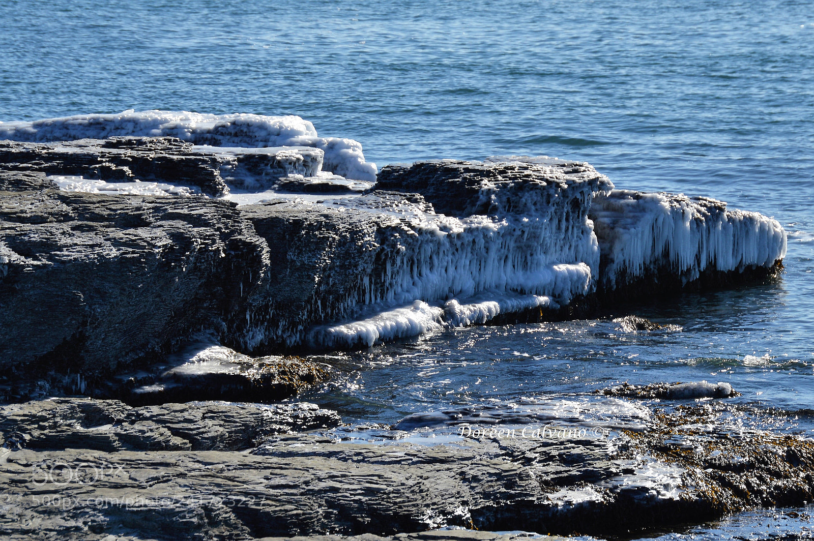 Nikon D3200 sample photo. Brenton point ice formations photography