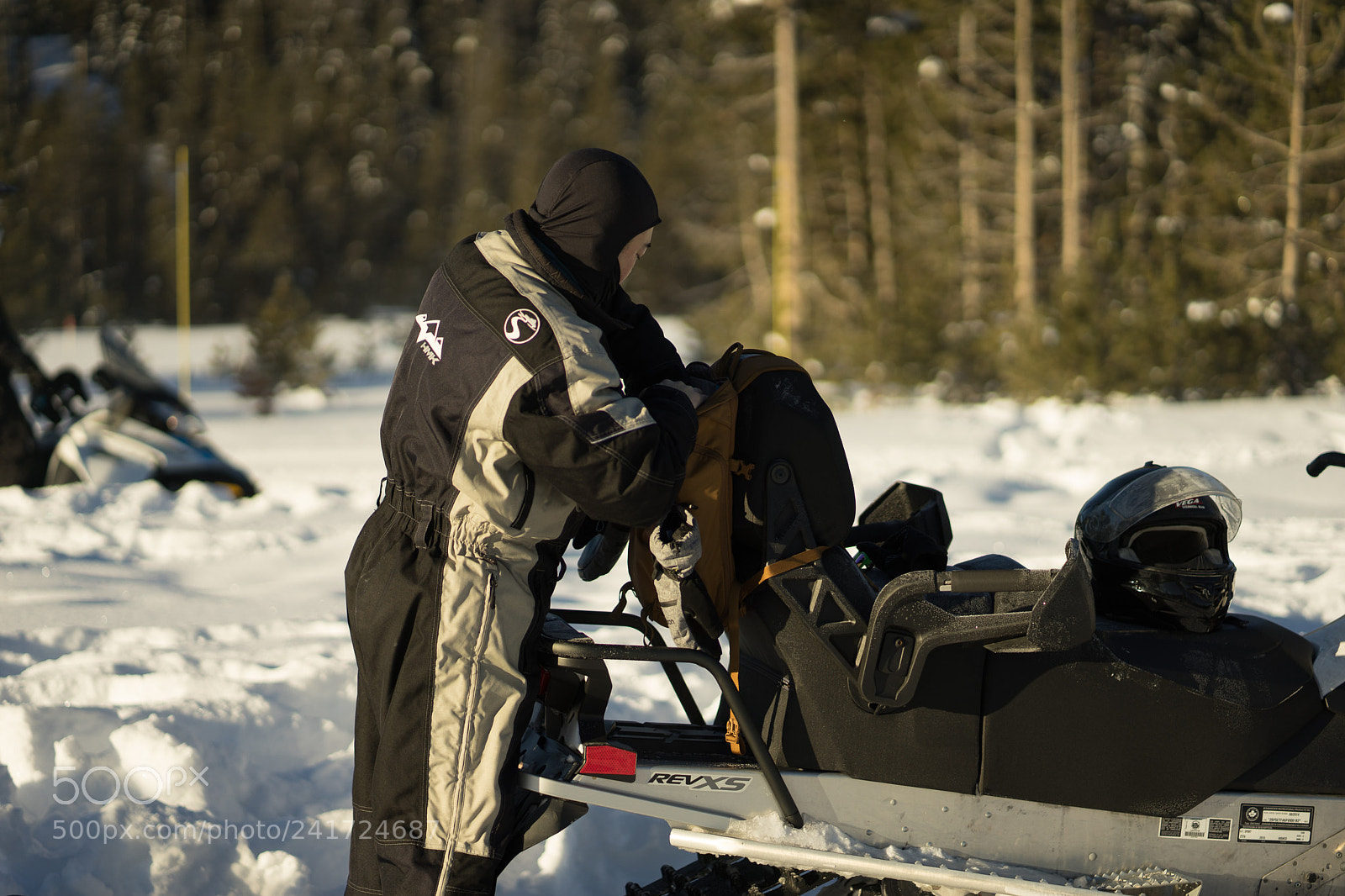 Sony a7 sample photo. Snowmobiling photography