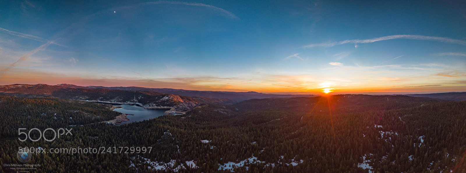 DJI FC220 sample photo. Siearra sunset panorama photography