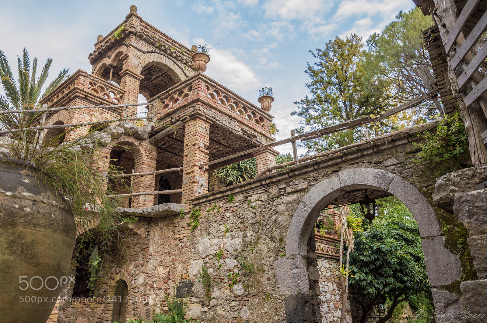 Nikon D3200 sample photo. Taormina garden photography