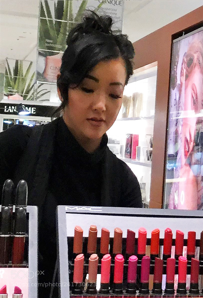 Apple iPod touch sample photo. Cosmetics counter at macy's photography
