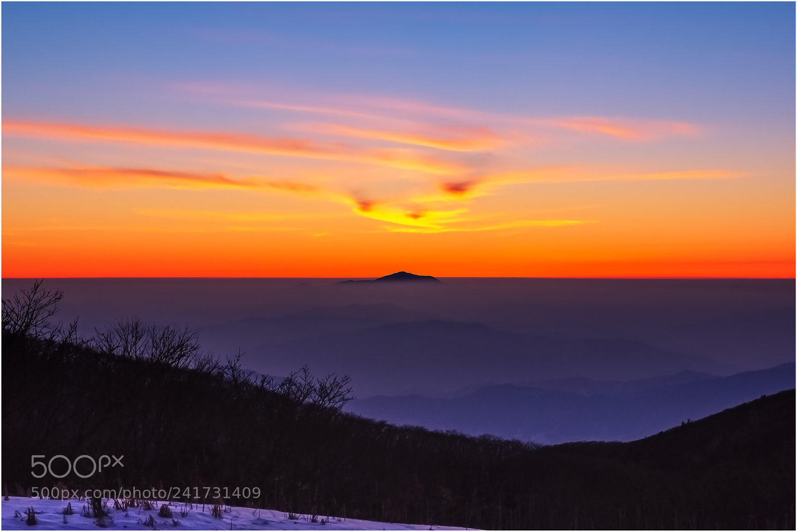 Sony Alpha NEX-5N sample photo. Sunset in mt jiri photography