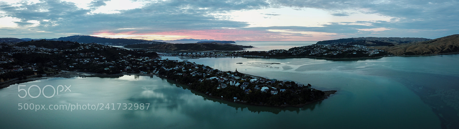 DJI FC220 sample photo. Sunset over pauatahanui inlet photography