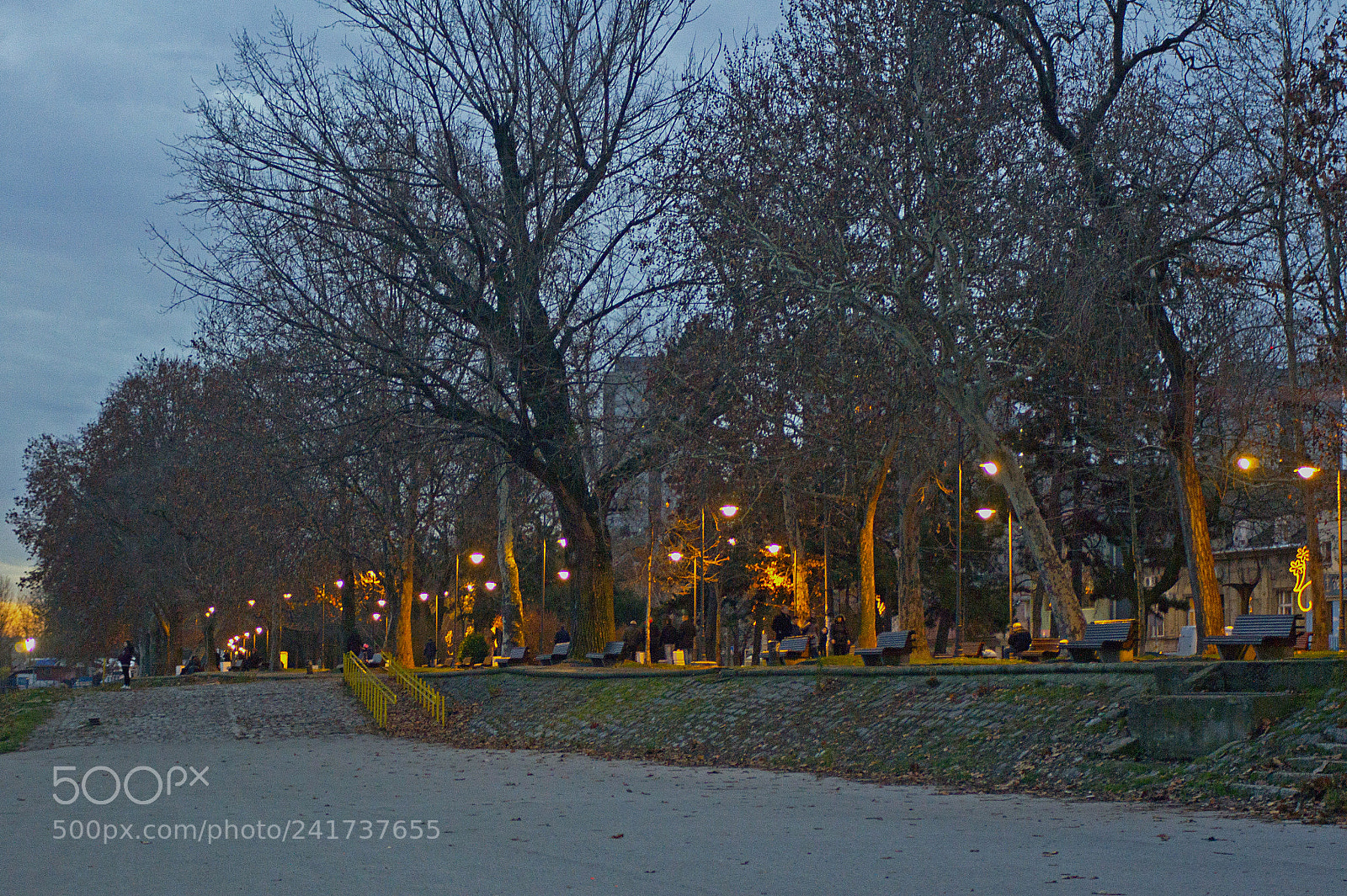 Sony SLT-A33 sample photo. Sidewalk in the night photography