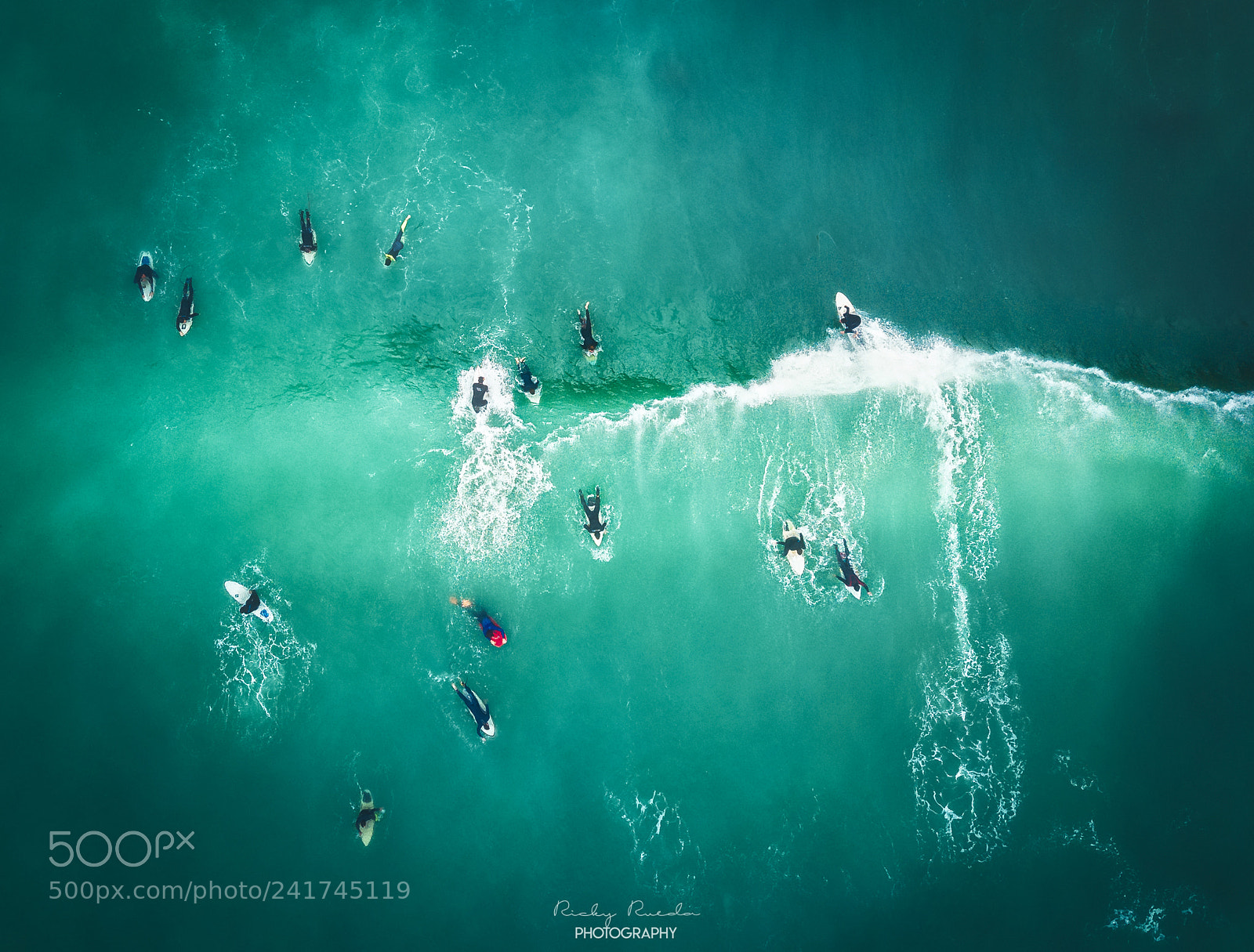 DJI FC220 sample photo. Cenital surf photography