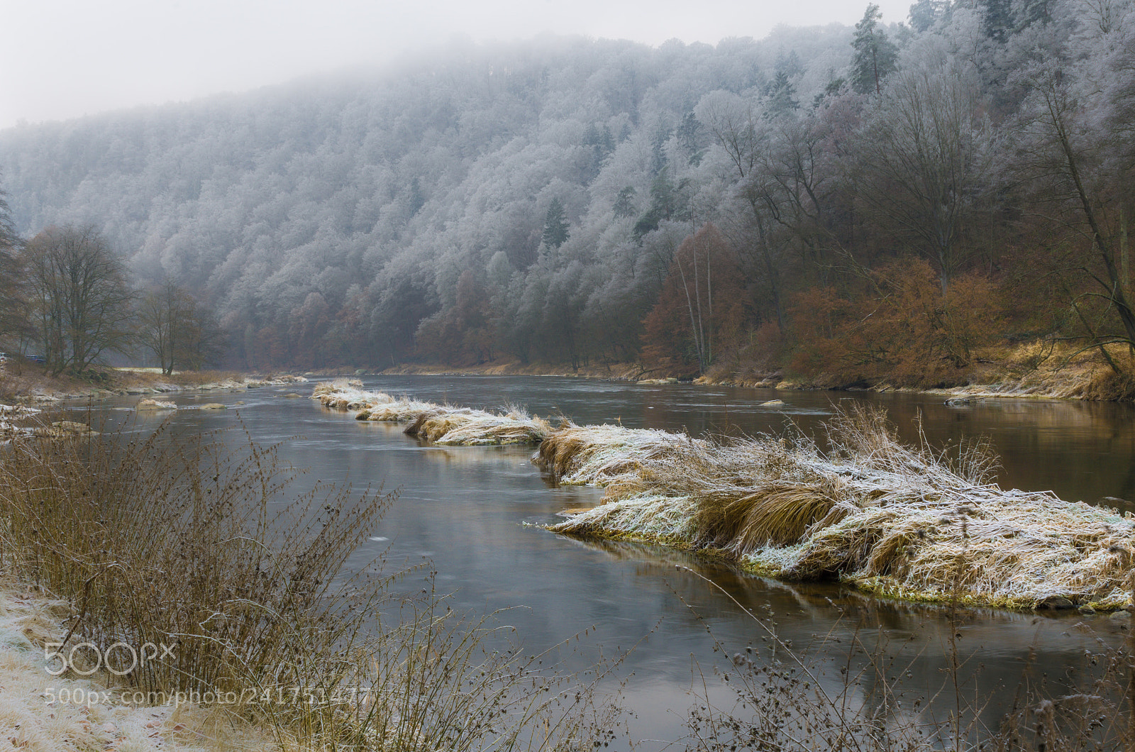 Pentax K-5 sample photo. Frosty river photography
