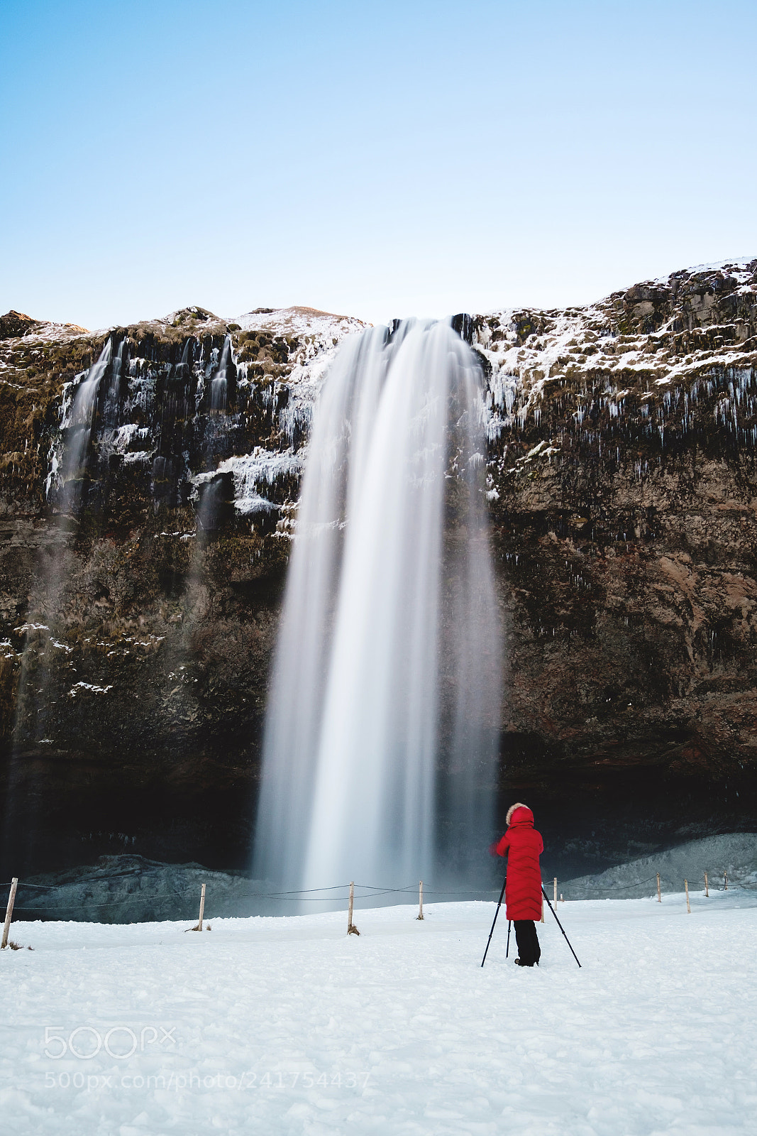 Fujifilm X-Pro2 sample photo. Seljalandsfoss waterfall in winter photography