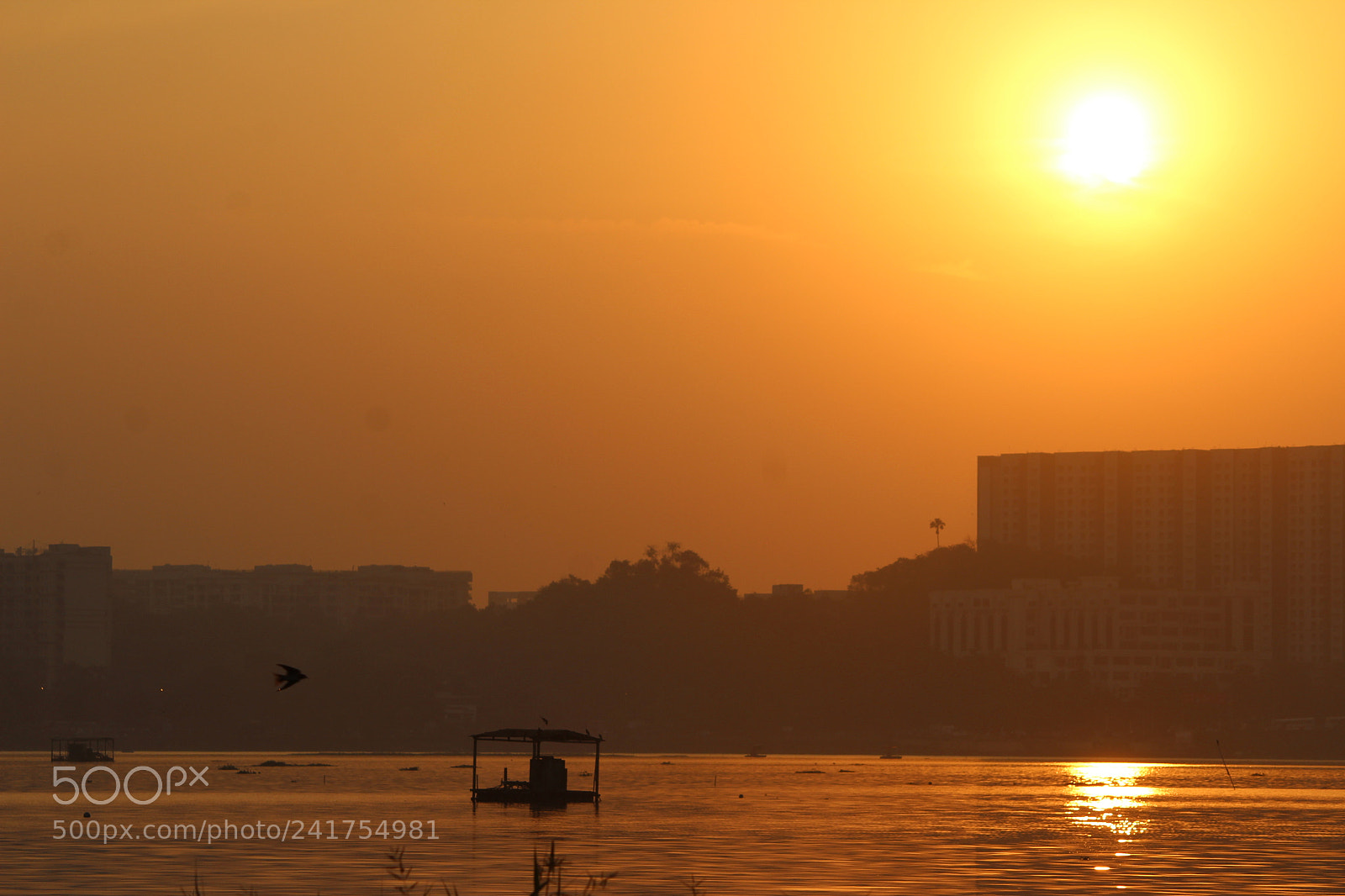 Canon EF-S 55-250mm F4-5.6 IS II sample photo. Sunset view in lake photography
