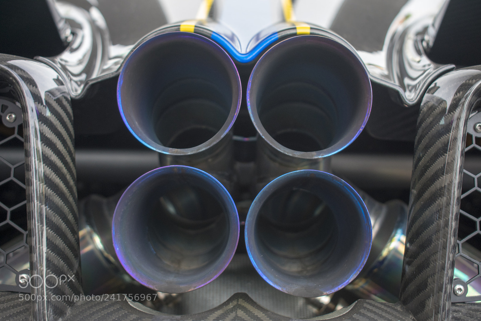 Nikon D3400 sample photo. Pagani huayra exhaust close photography