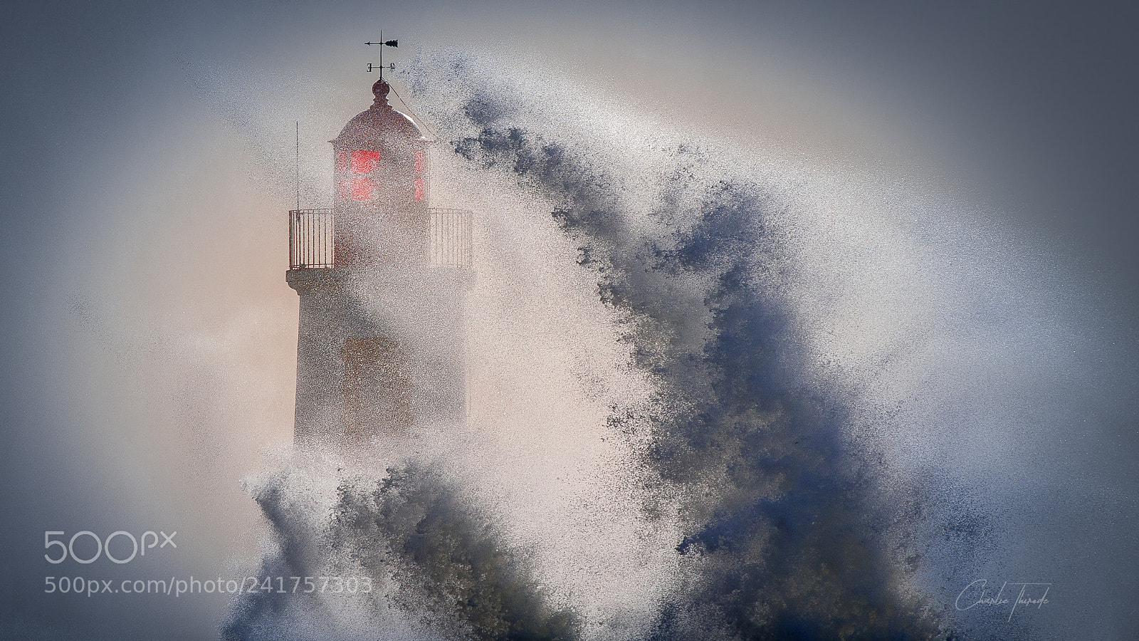 Nikon D300 sample photo. Lighthouse vs waves photography