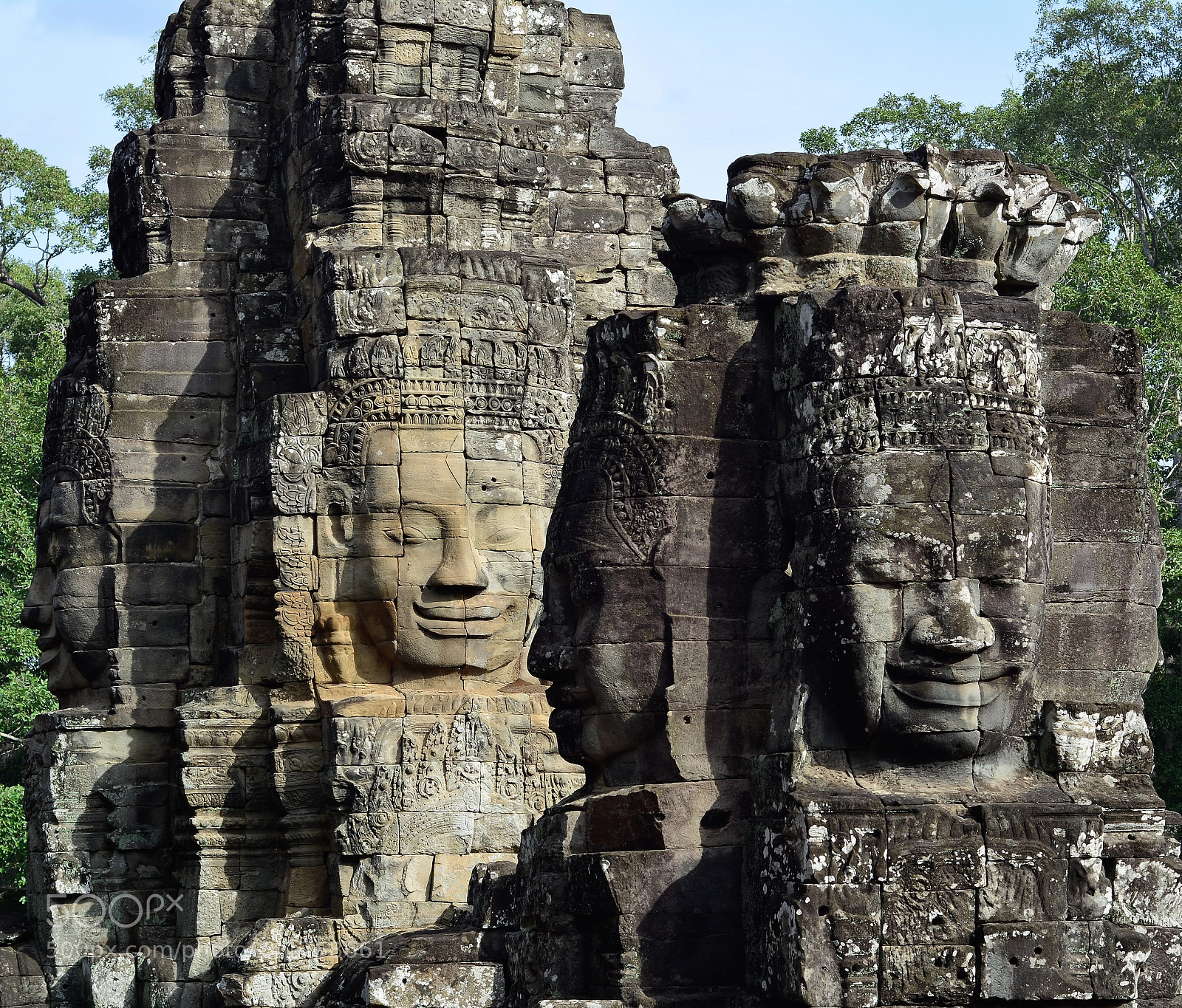Nikon D7100 sample photo. Smiling faces, bayon temple photography