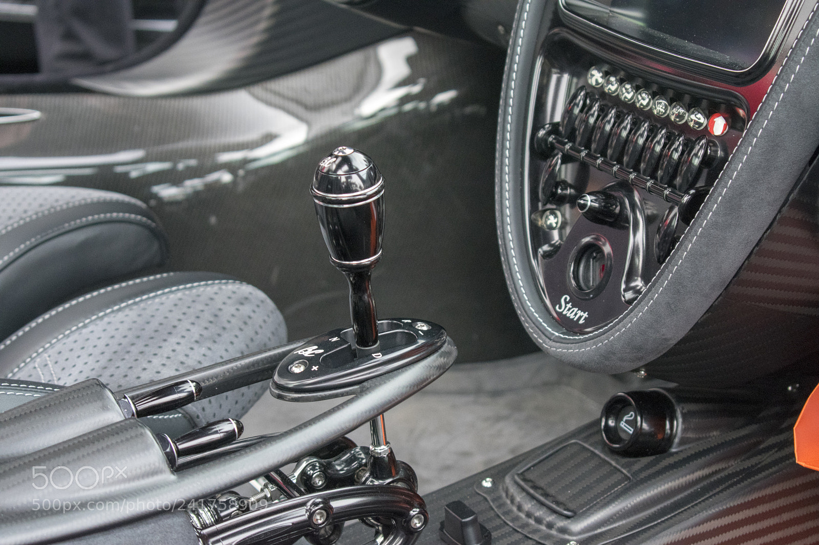 Nikon D3400 sample photo. Pagani huayra gear shifter photography