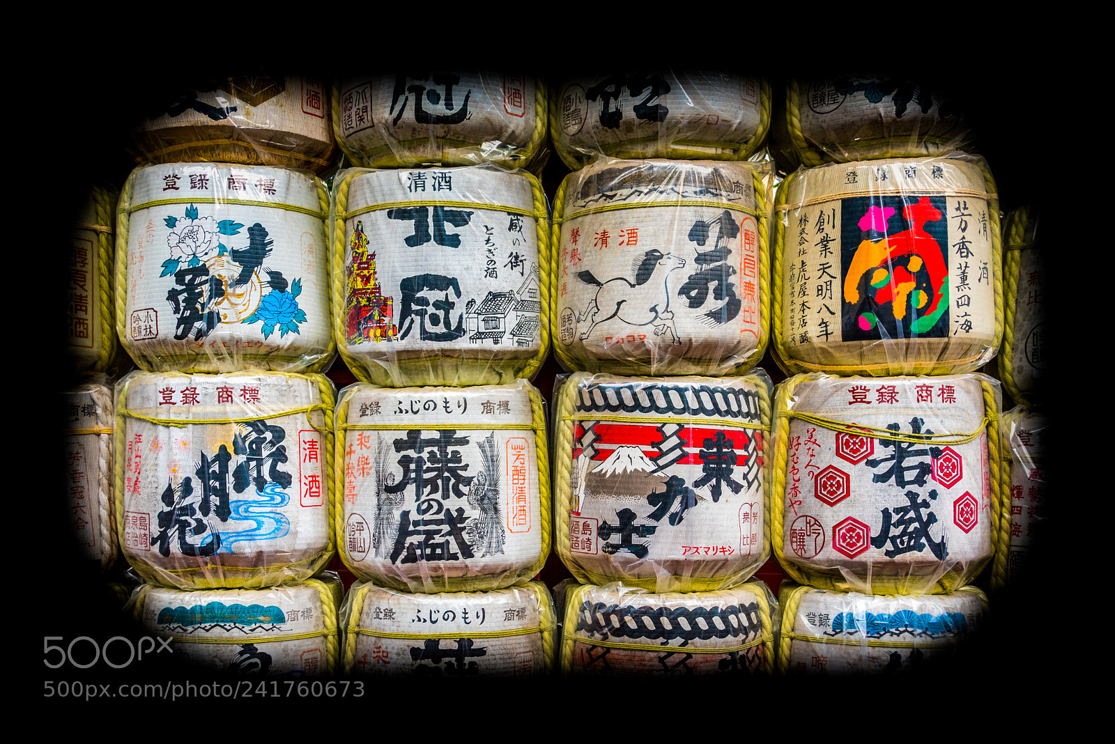 Nikon D750 sample photo. Sake rice barrels photography