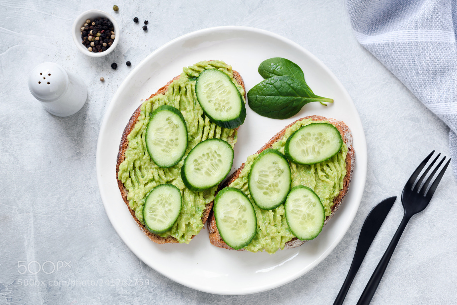 Nikon D810 sample photo. Toasts with avocado and photography