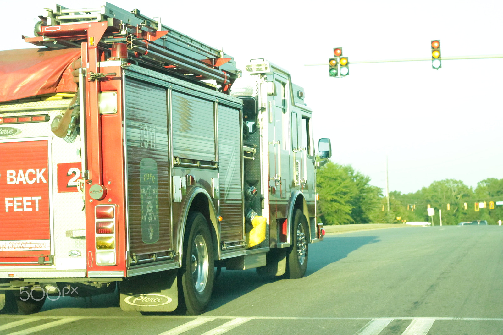 Canon EOS 1100D (EOS Rebel T3 / EOS Kiss X50) sample photo. Firetruck on its way home photography