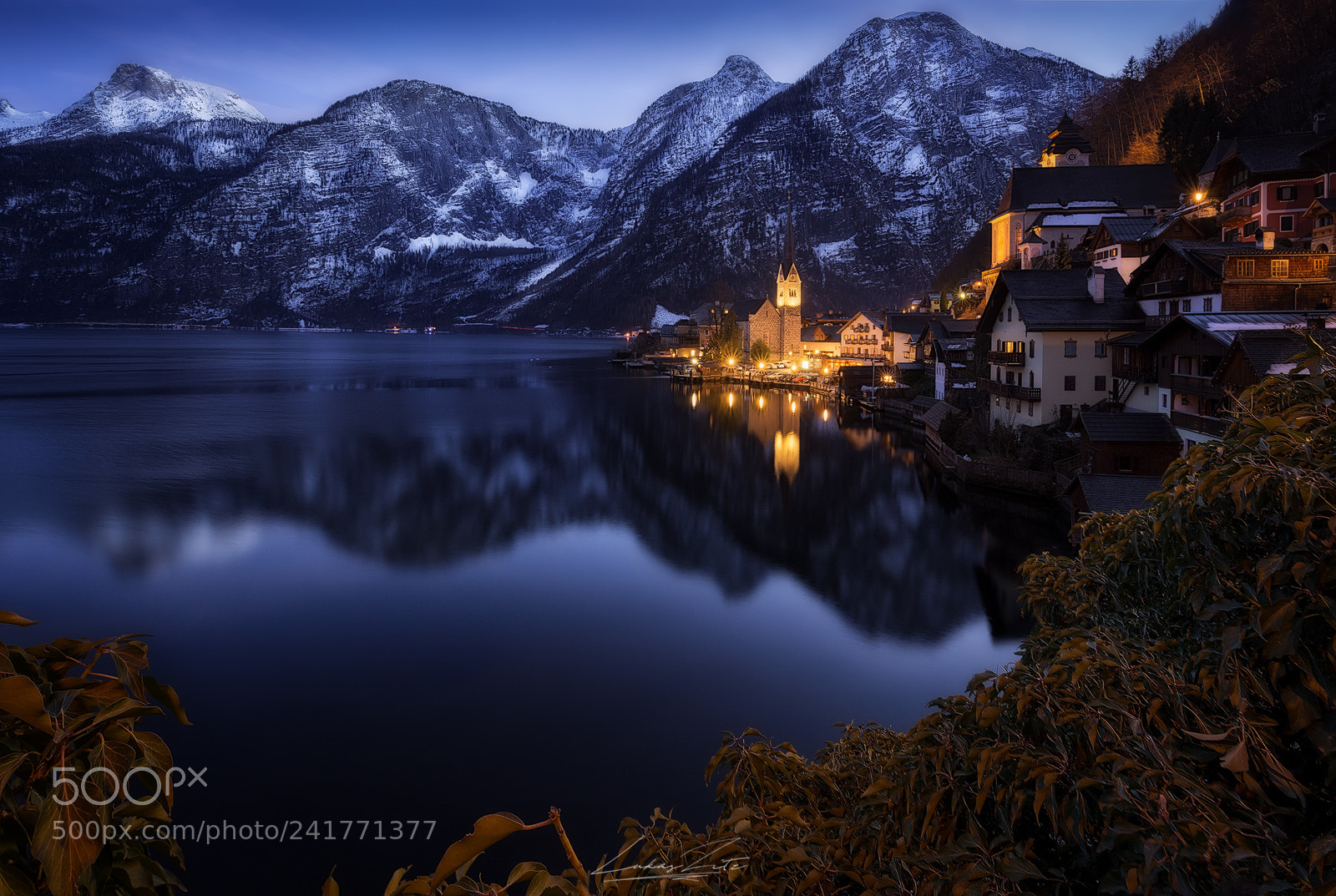 Nikon D600 sample photo. Hallstatt blue hour photography