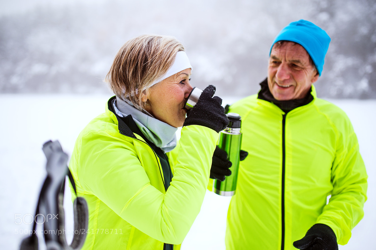 Nikon D4S sample photo. Senior couple cross-country skiing. photography