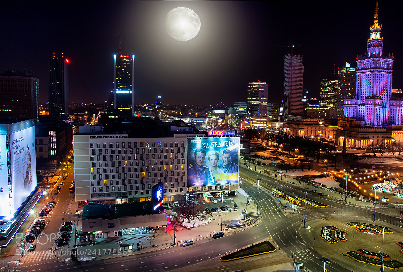 Pentax K-r sample photo. Warsaw nights photography
