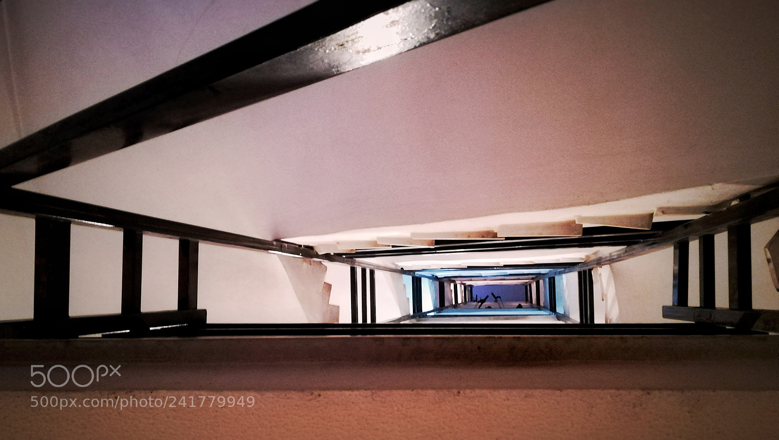 HUAWEI PRA-LX1 sample photo. Upside down stairs photography