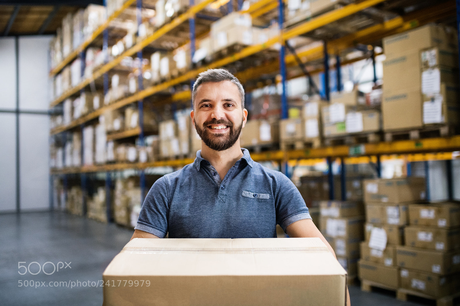 Nikon D5 sample photo. Male warehouse worker with photography