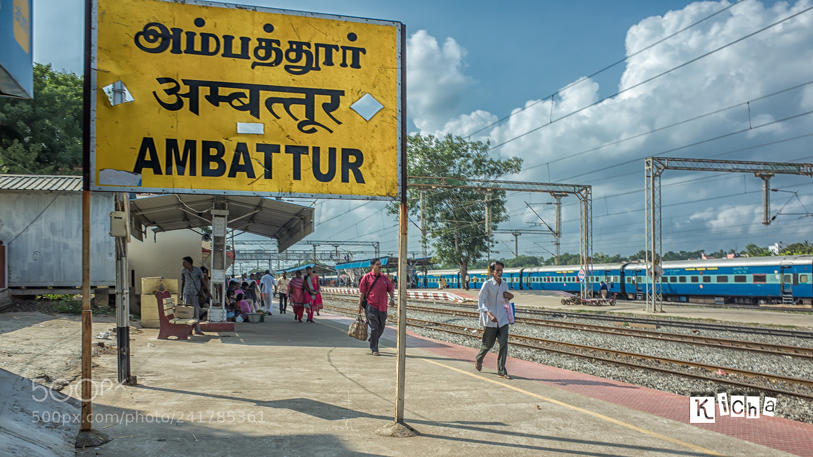 Ricoh GR sample photo. Ambattur station photography