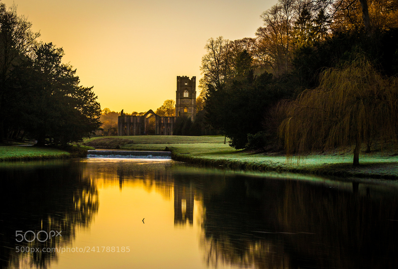 Nikon D3200 sample photo. Fountains abbey relection photography