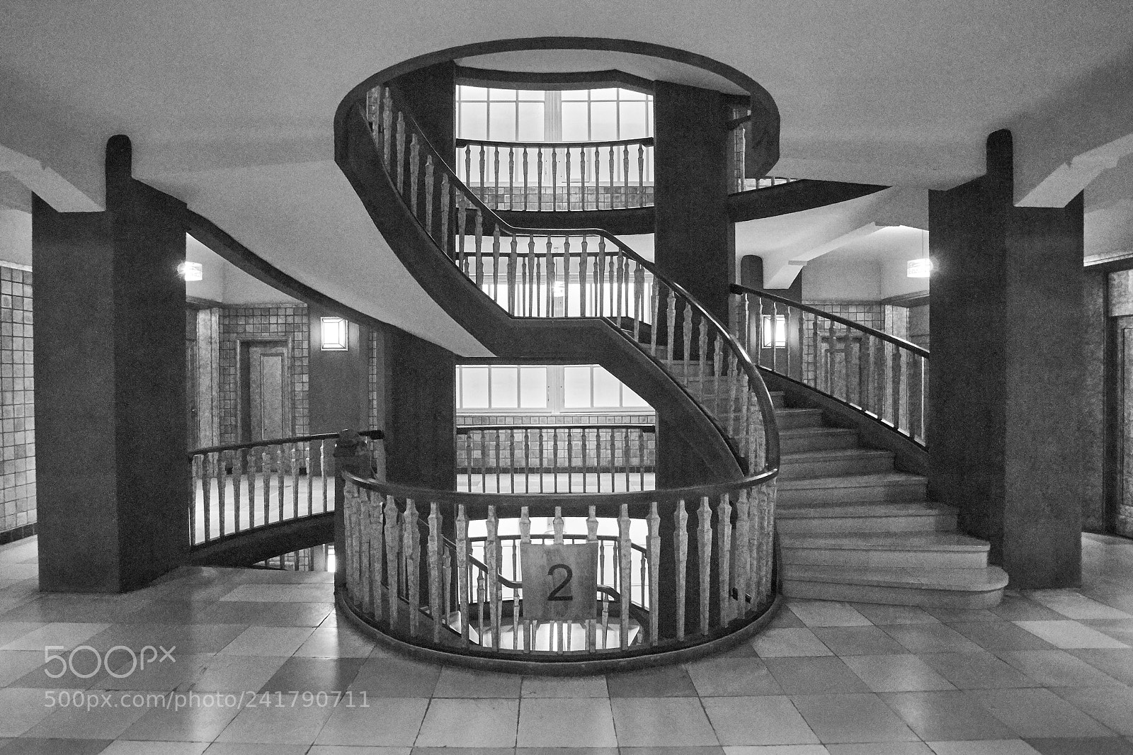 Sony Alpha DSLR-A850 sample photo. Stairway in office building photography