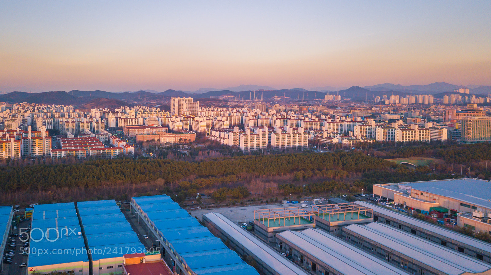 DJI FC220 sample photo. Aerial view sunset of photography