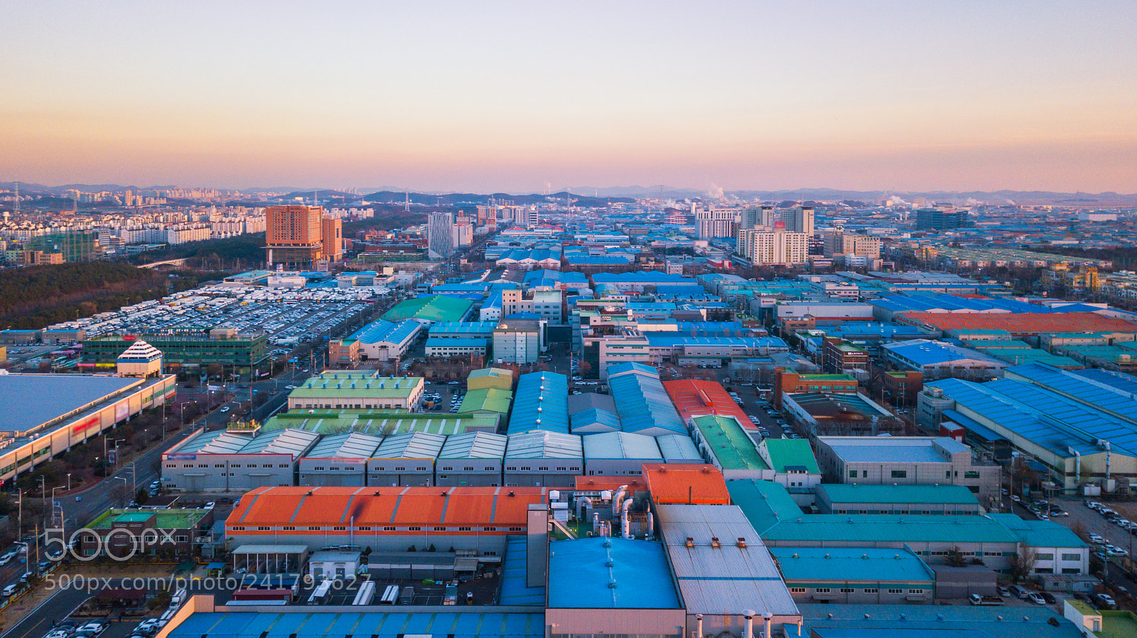 DJI FC220 sample photo. Aerial view sunset of photography