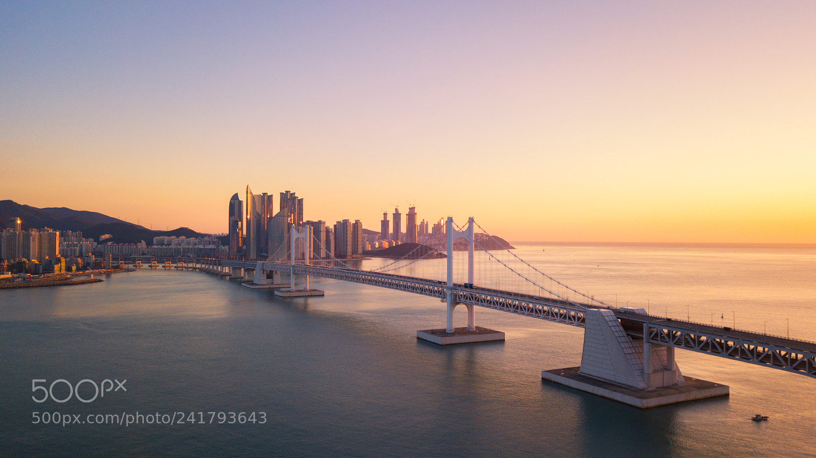 DJI FC220 sample photo. Gwangan bridge and haeundae photography