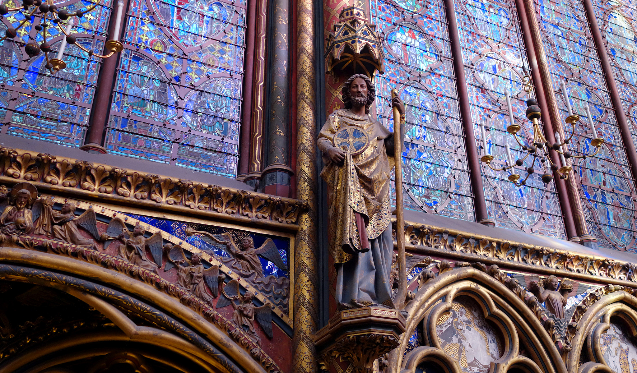 Sony Cyber-shot DSC-QX100 sample photo. Saint-chapelle de paris, stained-glass windows photography