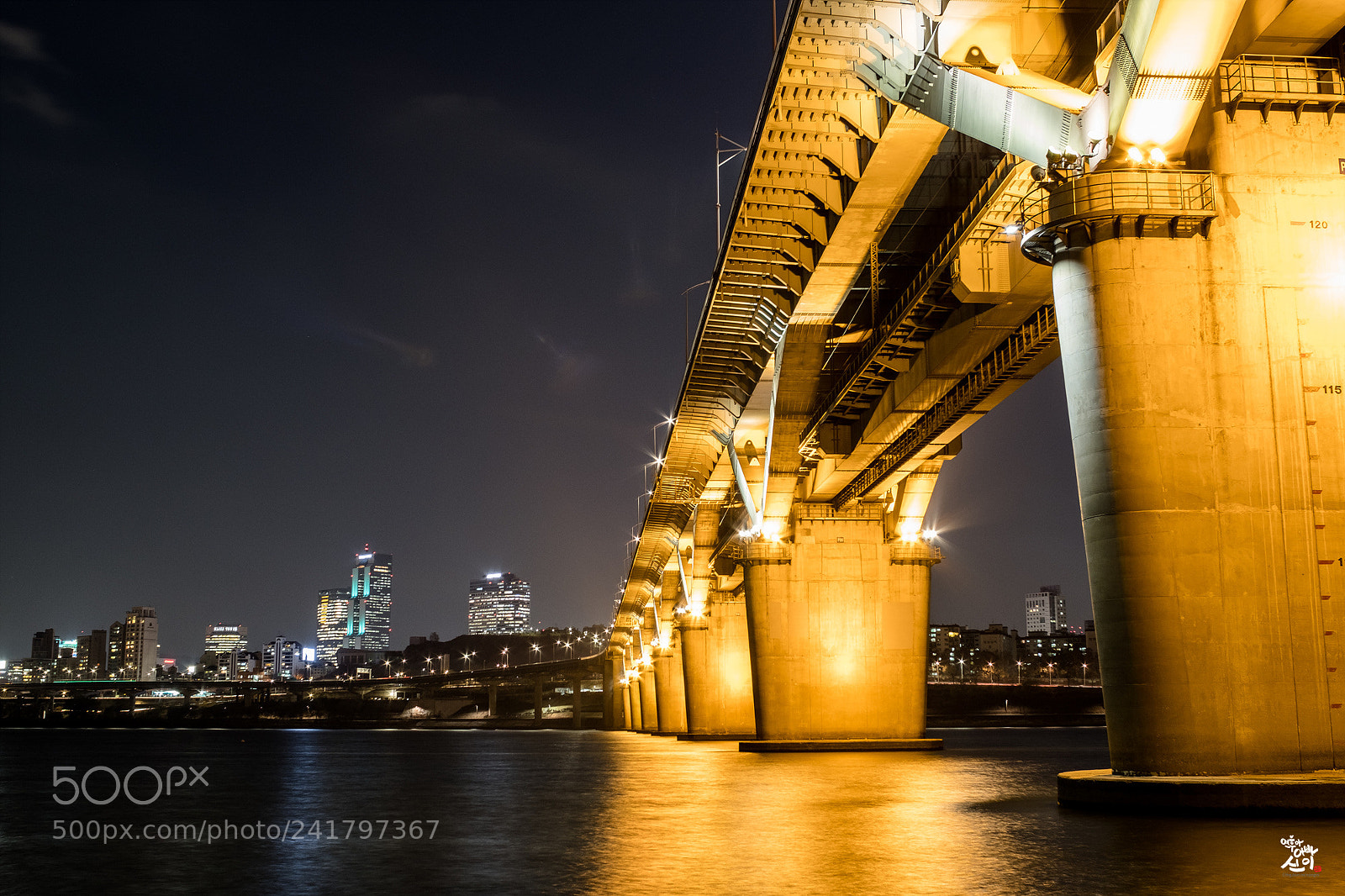 Fujifilm X-T2 sample photo. Cheongdam bridge night photography