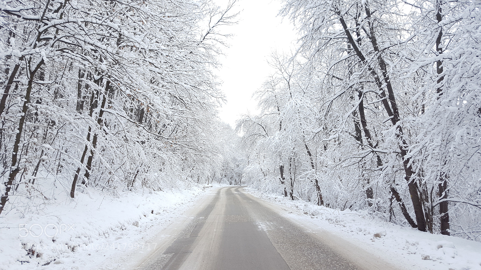 Samsung GALAXY S6 edge sample photo. Snow road photography