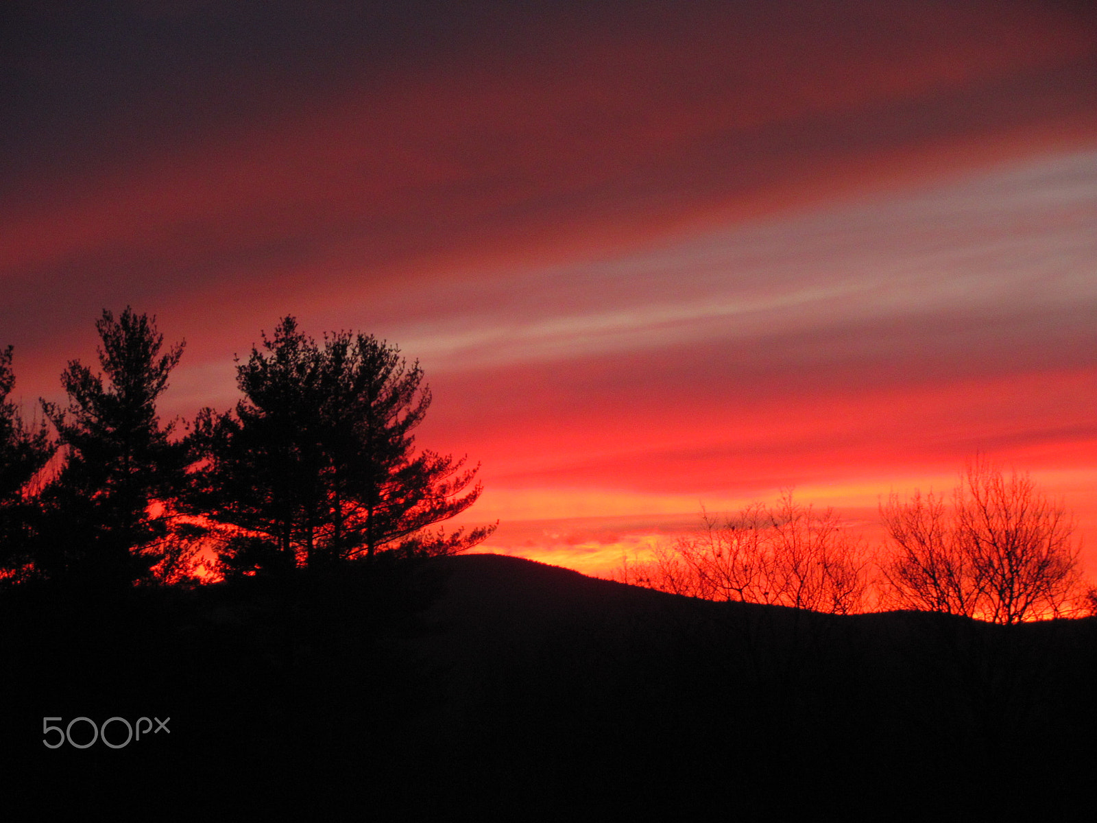 Canon PowerShot SX120 IS sample photo. Sunset in the mountains of new england photography