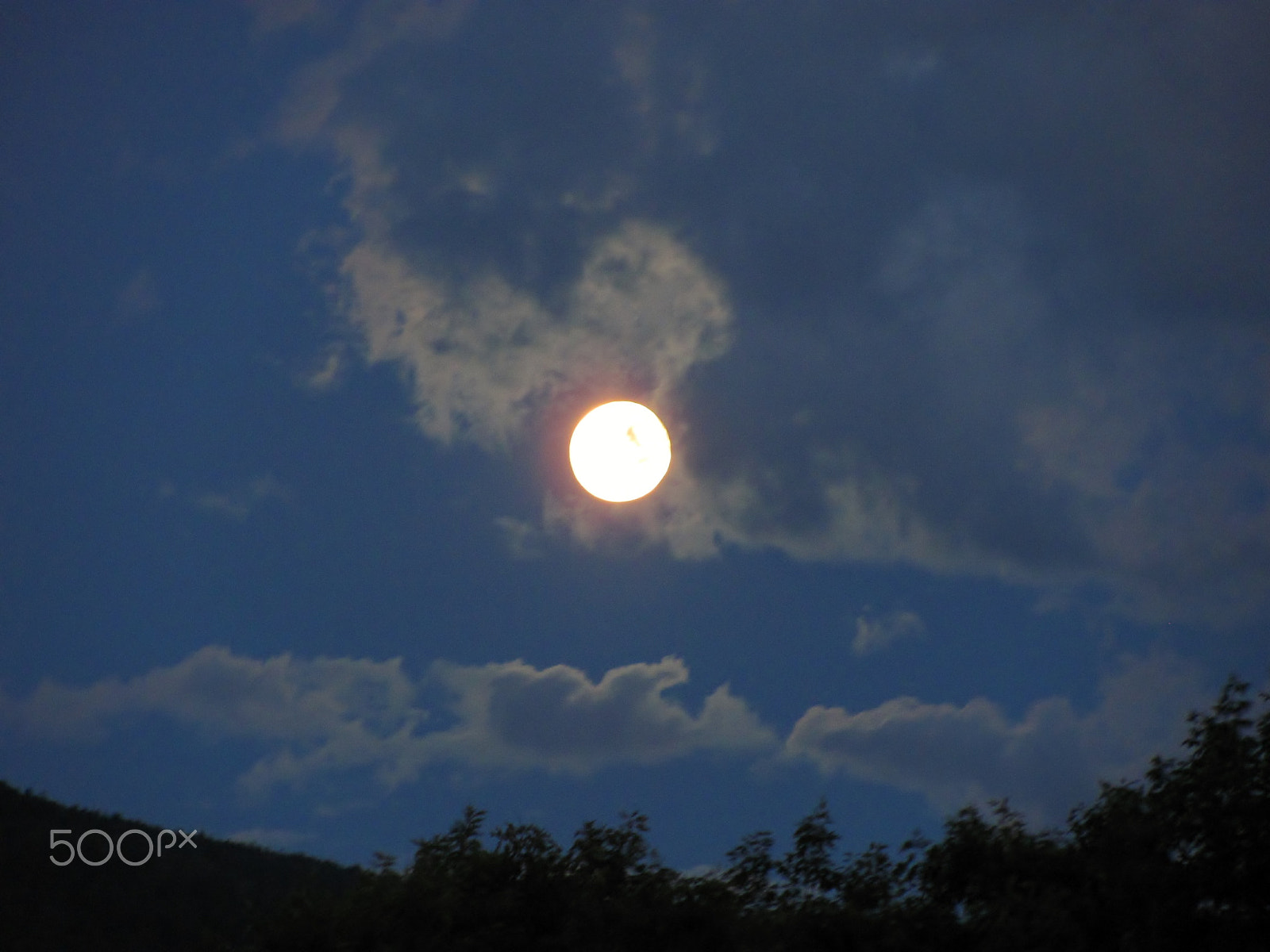 Canon PowerShot SX120 IS sample photo. Full moon over carr mt photography