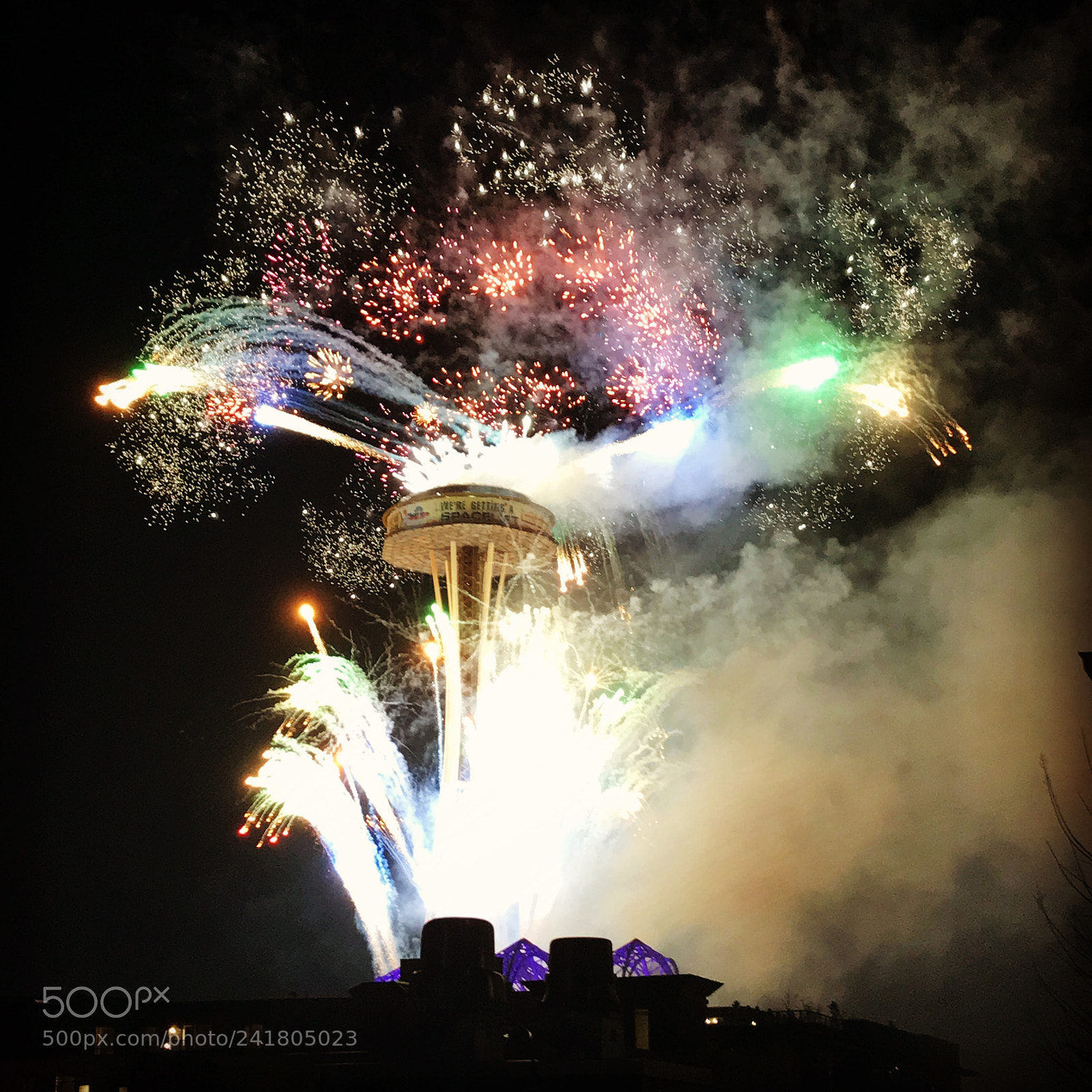 Apple iPhone 7 Plus sample photo. Fireworks dec 31st 2017 photography