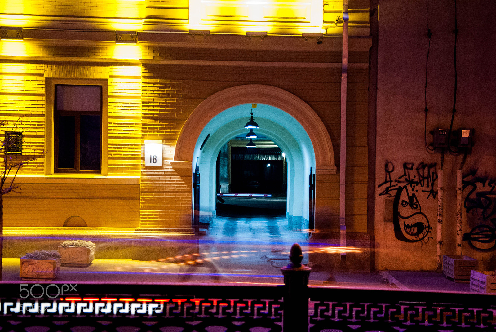 Nikon D3000 sample photo. Night gateway photography